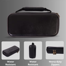 Load image into Gallery viewer, S&J Limited Edition Genuine Leather Hard Shell Nintendo Switch Travel Case with 10 Gamecard Slots Includes Back Protective TPU Dockable Case, 2 Joycon Covers, 4 Thumbstick Caps & Screen Protector