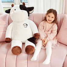 Load image into Gallery viewer, IKASA Giant Cow Stuffed Animal Jumbo Cow Plush Toy (White, 30 inches)