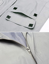 Load image into Gallery viewer, Unibelle Women's Waterproof Rain Jacket Outdoor Hooded Windbreaker Raincoat Grey Small
