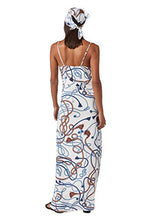 Load image into Gallery viewer, NAUTICAL ROPE PRINT SLIP DRESS, SMALL