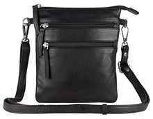 Load image into Gallery viewer, Small Leather Crossbody Purses and Handbags for Women-Premium Crossover Bag Over the Shoulder Womens (BLACK)