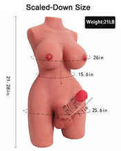 Load image into Gallery viewer, Sex Doll Shemale Torso with Realistic Dildo Breasts and Anal Sex, Transsexual Sex Doll Adult Love Doll for Men Women Couple Unisex Wheat