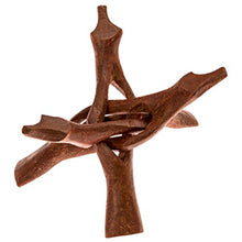 Load image into Gallery viewer, Wooden Tripod Stand - Home Decor Holder for Abalone Shell, Crystal Ball, Trinket Dish, Jewelry Dish, Key Bowl, Temari Ball, Catchall Dish, Geode, and More! - Hand Carved 6” Stained Wooden Cobra Stand