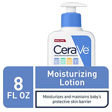 Load image into Gallery viewer, CeraVe Baby Lotion | Gentle Baby Skin Care with Hyaluronic Acid and Ceramides | Paraben and Fragrance Free | 8 Ounce | Packaging May Vary