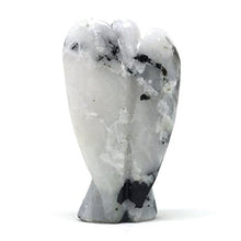 Load image into Gallery viewer, Nelson Creations, LLC White Rainbow Moonstone Hand-Carved Natural Gemstone Crystal Healing Angel Figurine Statue, 2 Inch