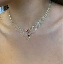 Load image into Gallery viewer, Prisma Necklace Gemstone & 14K Gold Chain | Irresistible Tsavorite Garnet Birthstone Pendant Jewelry for Womens & Teens | Perfect Valentine’s Day, Anniversary & Birthday Gift by Albert Hern