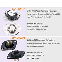 Load image into Gallery viewer, Dryer Heating Element DC47-00019A for Samsung dv42h5000ew/a3 with Replacement Parts DC96-00887A and DC47-00016A Thermal Fuse, DC32-00007A Dryer Thermistor DC47-00018A
