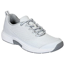 Load image into Gallery viewer, Orthofeet Proven Plantar Fasciitis, Foot and Heel Pain Relief. Extended Widths. Orthopedic Walking Shoes Diabetic Bunions Women’s Sneakers, Coral White