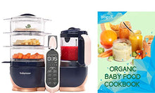 Load image into Gallery viewer, BabyMoov Duo Meal Station Multi-Speed Blender, Warmer, Defroster Bundled with HogoR Organic Baby Food Cookbook