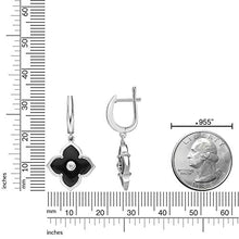 Load image into Gallery viewer, Flora - 925 Sterling Silver Earrings With Black Onyx