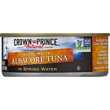 Load image into Gallery viewer, Crown Prince Natural Solid White Albacore Tuna in Spring Water, 5 Ounce Cans (Pack of 12)