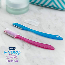 Load image into Gallery viewer, Schick Hydro Silk Touch-Up Multipurpose Exfoliating Dermaplaning Tool, Eyebrow Razor, and Facial Razor with Precision Cover, 3 Count (Packaging May Vary)