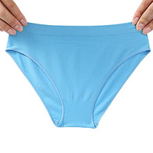 Load image into Gallery viewer, Girls seamless underwear panties Kids Breathable Comfort Boyshort Solid color (Light blue+green+Skin tone+watermelon red+white+Brilliant red+Pink Fresh+Sky Lan, S)