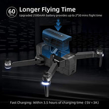 Load image into Gallery viewer, 60Mins GPS Drones with Camera for Adults Long Flight Time 4K Photo1080P Video, Ruko F11 FPV Drone Quadcopter Drone for Beginners 2500mAh Battery Brushless Motor-Black (1 Extra Battery+Carry Case)