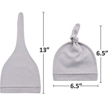Load image into Gallery viewer, KiddyCare Doctor Developed Newborn Hospital Hats Autumn Winter Soft & Warm Knotted Cap for Boys & Girls - Organic Baby Hats (3 PK) (0-6-Month-Old)