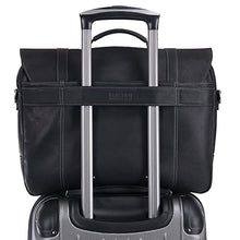 Load image into Gallery viewer, Kenneth Cole Reaction Show Business Messenger Briefcase Colombian Leather 16” Laptop Computer Portfolio Satchel Work Bag, Black, One Size