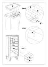 Load image into Gallery viewer, Powell Jewelry Armoire Wood, Silver Mirrored