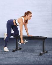 Load image into Gallery viewer, MaxKare Flat Weight Bench Workout Exercise Bench with 42” L x 11.8” W x 2'' T Cushion for Home Gym Fitness Strength Training