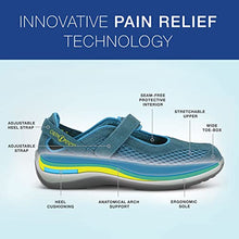 Load image into Gallery viewer, Orthofeet Proven Heel and Foot Pain Relief. Extended Widths. Best Orthopedic Bunions Diabetic Women's Mary Jane Shoes Sanibel Blue
