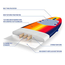 Load image into Gallery viewer, WAVESTORM 8ft Classic Longboard Surfboard Navy Sunburst