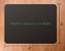 Load image into Gallery viewer, Office Chair Mat for Hardwood and Tile Floor, Black, Anti-Slip, Non-Curve, Under the Desk Mat Best for Rolling Chair and Computer Desk, 47 x 35 Rectangular Non-Toxic Plastic Protector, Not for Carpet