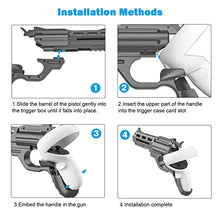 Load image into Gallery viewer, AIXOTO VR Game Gun for Oculus Quest 2, Touch Controller Pistol Case Grips Accessories Compatible with Oculus/Meta Quest 2, Enhanced FPS Gaming Experience for Virtual Shooting Games-Black