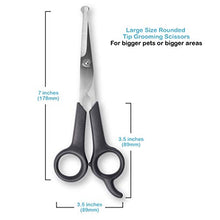 Load image into Gallery viewer, Pets First #1 Pet Grooming Scissors Body & Facial Trimmer Durable Stainless Steel Blades. Rounded Tips Shears for Long Medium Short Thick Wiry Curly Hair. Lightweight Cutter for Dogs & Cats. Set of 2