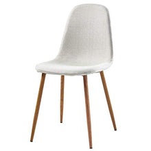 Load image into Gallery viewer, Versanora Minimalista Fabric Set Of 2 Chairs, White