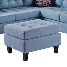 Load image into Gallery viewer, Harper & Bright Designs Sectional Sofa with Ottoman, Modern Soft Convertible Sofa Couch, Living Room Furniture Sofa Sets (Blue)