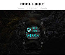 Load image into Gallery viewer, KXAITO Men's Watches Sports Outdoor Waterproof Military Watch Date Multi Function Tactics LED Alarm Stopwatch (14_White)