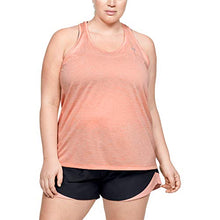 Load image into Gallery viewer, Under Armour Women's Tech Twist Tank Top , Peach Frost (846)/Metallic Silver , X-Large
