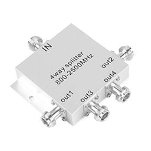 Load image into Gallery viewer, Bewinner 4-Way Power Splitter 800-2500MHz N Type Mobile Cell Phone Power Splitter Signal Repeater Amp Power Divider Connect with 4 Indoor Antennas, Low Noise & High Performance