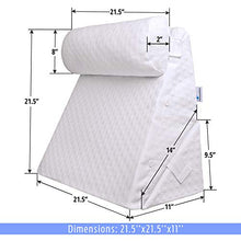 Load image into Gallery viewer, Flexicomfort Memory Foam Wedge Pillow for Sleeping with Adjustable Head Support Cushion - Post Surgery Pillow - Folding Incline Cushion System for Legs - Washable Cover