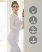 Load image into Gallery viewer, WEERTI Thermal Underwear for Women Long Johns Women with Fleece Lined, Base Layer Women Cold Weather Top Bottom(White XL)