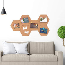 Load image into Gallery viewer, 10 Pack Self-Adhesive Cork Board Tiles Mini Wall Bulletin Board with 50 Multi-Color Push Pins