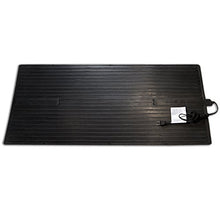 Load image into Gallery viewer, Cozy Products Electric Foot Warmer Mat-Heated Rubber Pad, Small Portable Floor Heater, for Home, Office, Garage, Car Use, 135 Watts, 8 lbs, 36.5" x 16" x 0.25", Black