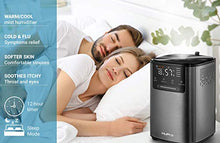 Load image into Gallery viewer, Premium Ultrasonic Cool & Warm Mist Humidifier - Top-Filling - Whisper Quiet Humidifier for Bedroom, Large Room, Babies, Home - 4L Capacity, 30H Humidifying - for Dry Cough, Nose, Skin & Eyes