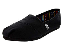 Load image into Gallery viewer, TOMS Women's Classic Alpargata Slip-On Shoe Black On Black Canvas 7 M