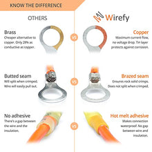 Load image into Gallery viewer, Wirefy 130 PCS Heat Shrink Ring Terminals #10 - Marine Grade Ring Connectors - Eyelet Wire Connectors - Blue 16-14 AWG