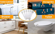 Load image into Gallery viewer, 12 Pack Vmaisi Multi-Use Adhesive Straps Locks - Childproofing Baby Proofing Cabinet Latches for Drawers, Fridge, Dishwasher, Toilet Seat, Cupboard, Oven,Trash Can, No Drilling (White) (12)