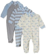 Load image into Gallery viewer, Gerber Baby Boys' 3-Pack Organic Sleep 'N Play, Stripe Bear, 6-9 Months