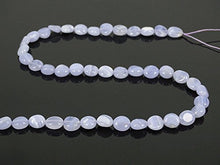 Load image into Gallery viewer, jennysun2010 Natural Chalcedony Blue Lace Agate Gemstone Metaphysical Stones Freeformed Round Coin Loose Beads 40pcs 1 Strand for Bracelet Necklace Earrings Jewelry Making Crafts Design Healing