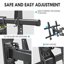 Load image into Gallery viewer, MOUNTUP Full Motion TV Wall Mount Bracket for 42-70 Inch Flat Screen/Curved TVs, Wall Mount TV Bracket - Articulating Arms with Smooth Extension, Swivel, Tilt, Max VESA 600x400mm and 100LBS, MU0012