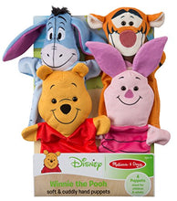Load image into Gallery viewer, Melissa & Doug Disney Winnie the Pooh Soft & Cuddly Hand Puppets - Winnie The Pooh Toys, Soft Hand Puppets For Kids Ages 2+