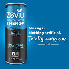 Load image into Gallery viewer, Zevia Zero Calorie Energy Drink, Variety Pack, 12 Ounce Cans (Pack of 12)