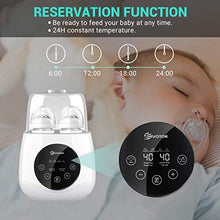 Load image into Gallery viewer, Baby Bottle Warmer Steam Sterilizer, EIVOTOR 6 in 1 Double Bottle Baby Bottle Warmer, LED Display & Baby Food Rapid Heater Warm Milk Formula Heat Food Defrost, BPA Free