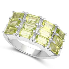 Load image into Gallery viewer, 4.32 Carat Genuine Peridot .925 Sterling Silver Ring