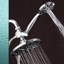 Load image into Gallery viewer, AquaDance 7" Premium High Pressure 3-Way Rainfall Combo Combines The Best of Both Worlds-Enjoy Luxurious Rain Showerhead and 6-Setting Hand Held Shower Separately or Together, Chrome