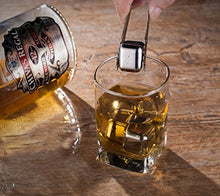 Load image into Gallery viewer, DERNORD Exclusive Stainless Steel Whiskey Stones - High Cooling technology Ice Cubes Chilling Rocks Reusable Wine Stone Durable Beer Drink Freezer Cooler Rock for Christmas and Birthday Gifts