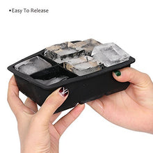 Load image into Gallery viewer, Ticent Ice Cube Trays (Set of 2), Silicone Sphere Whiskey Ice Ball Maker with Lids & Large Square Ice Cube Molds for Cocktails & Bourbon - Reusable & BPA Free